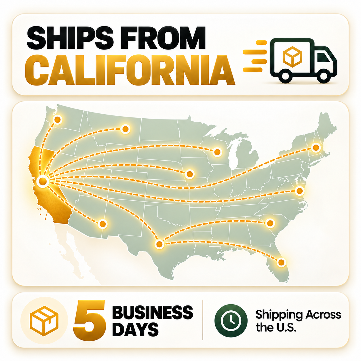 Ships from California: shipping across the U.S. in 5 business days.